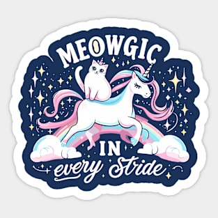 meowgic in every stride Sticker